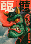 Πίνακας σε Καμβά JAPANESE TENGU MASK
