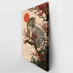 Πίνακας σε Καμβά JAPANESE TIGER ON TREE