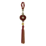 Hanging charm, red cord - pomegranate/enamel - H20cm