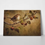 Πίνακας σε Καμβά VINTAGE AUTUMN BIRD 2