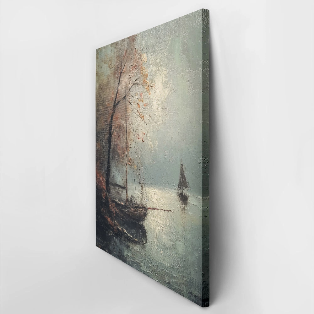 Πίνακας σε Καμβά VINTAGE AUTUMN BOATS