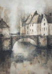 Πίνακας σε Καμβά VINTAGE AUTUMN BRIDGE 2