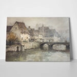 Πίνακας σε Καμβά VINTAGE AUTUMN BRIDGE