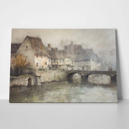 Πίνακας σε Καμβά VINTAGE AUTUMN BRIDGE