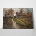 Πίνακας σε Καμβά VINTAGE AUTUMN COUNTRY HOME 3