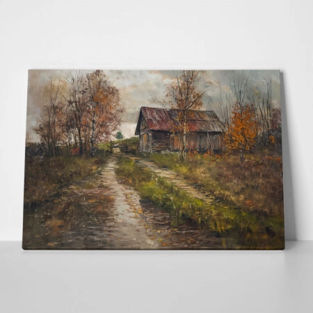 Πίνακας σε Καμβά VINTAGE AUTUMN COUNTRY HOME 3