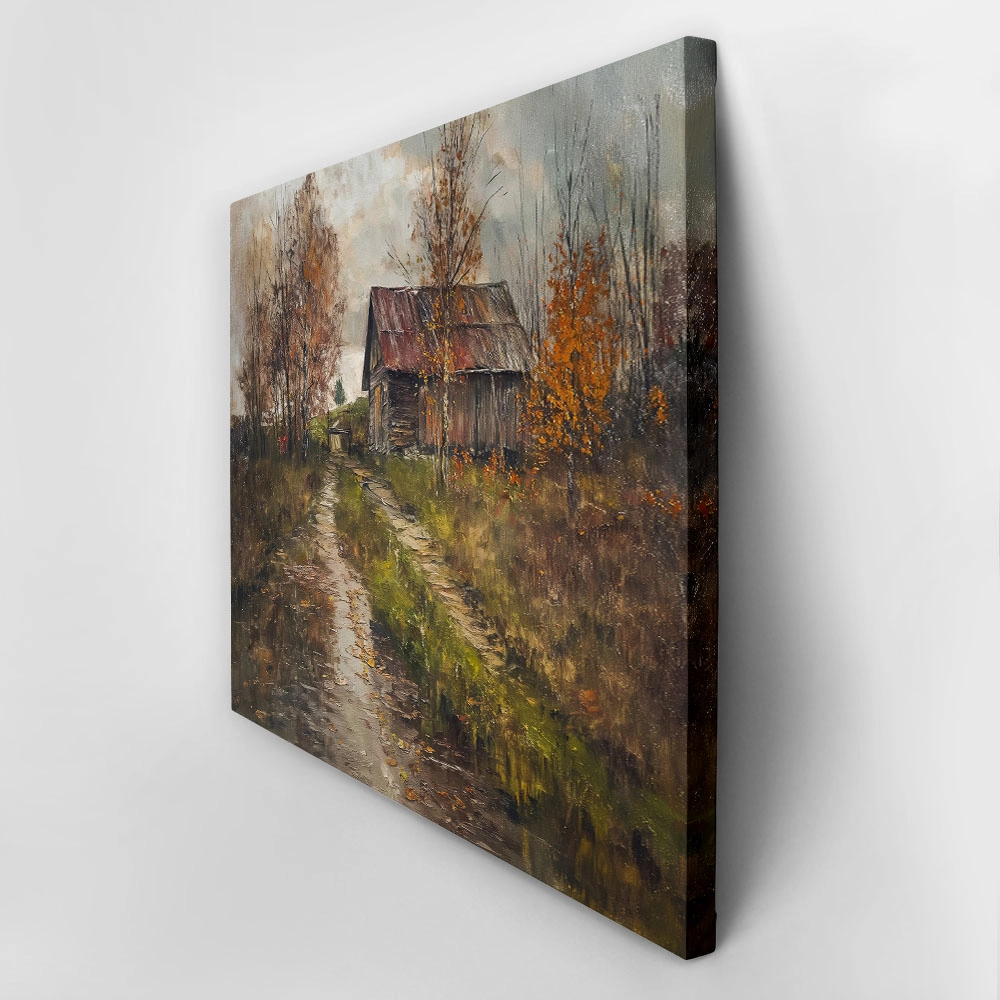 Πίνακας σε Καμβά VINTAGE AUTUMN COUNTRY HOME 3