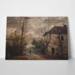 Πίνακας σε Καμβά VINTAGE AUTUMN COUNTRY HOME 4