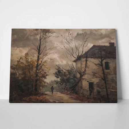 Πίνακας σε Καμβά VINTAGE AUTUMN COUNTRY HOME 4