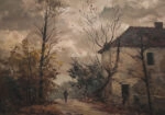 Πίνακας σε Καμβά VINTAGE AUTUMN COUNTRY HOME 4