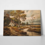 Πίνακας σε Καμβά VINTAGE AUTUMN COUNTRY HOME 5