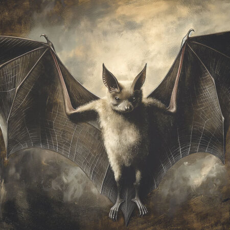 Πίνακας σε Καμβά VINTAGE AUTUMN HALLOWEEN BAT 2 -  Sticky 5