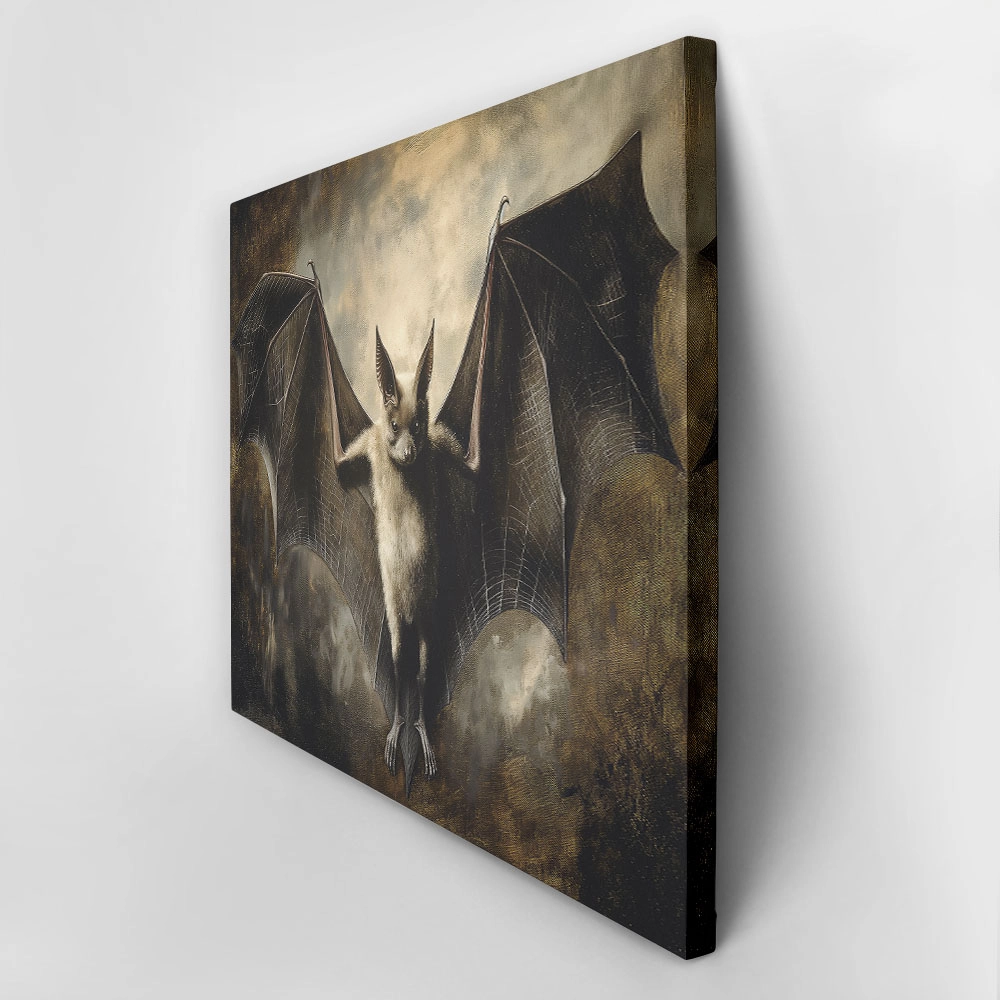 Πίνακας σε Καμβά VINTAGE AUTUMN HALLOWEEN BAT 2