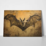 Πίνακας σε Καμβά VINTAGE AUTUMN HALLOWEEN BAT