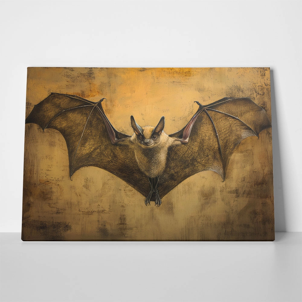 Πίνακας σε Καμβά VINTAGE AUTUMN HALLOWEEN BAT