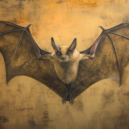 Πίνακας σε Καμβά VINTAGE AUTUMN HALLOWEEN BAT -  Sticky 5