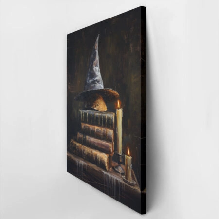 Πίνακας σε Καμβά VINTAGE AUTUMN HALLOWEEN BOOKS AND HAT 4 -  Sticky 2