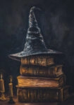 Πίνακας σε Καμβά VINTAGE AUTUMN HALLOWEEN BOOKS AND HAT 5