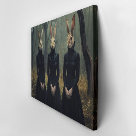 Πίνακας σε Καμβά VINTAGE AUTUMN HALLOWEEN BUNNY HEADS -  Sticky 2