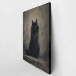 Πίνακας σε Καμβά VINTAGE AUTUMN HALLOWEEN CAT