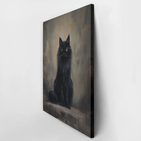 Πίνακας σε Καμβά VINTAGE AUTUMN HALLOWEEN CAT -  Sticky 2
