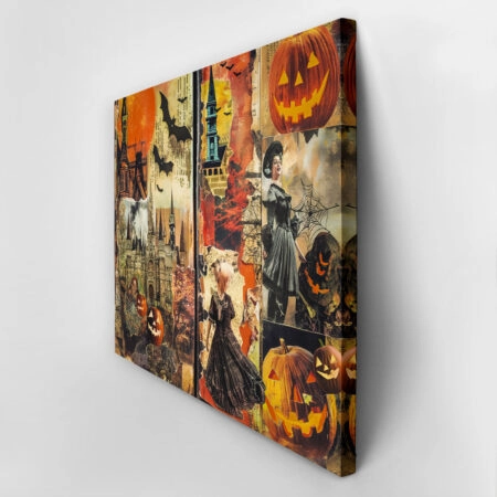 Πίνακας σε Καμβά VINTAGE AUTUMN HALLOWEEN COLLAGE 2 -  Sticky 2