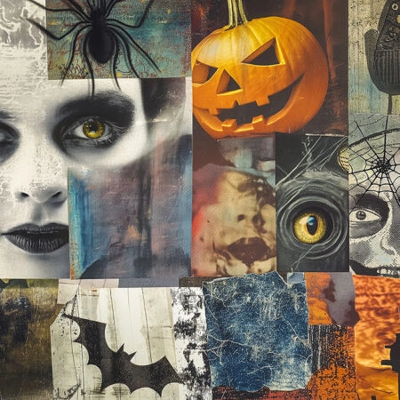Πίνακας σε Καμβά VINTAGE AUTUMN HALLOWEEN COLLAGE -  Sticky 5