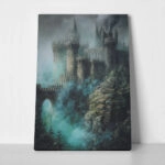 Πίνακας σε Καμβά VINTAGE AUTUMN HALLOWEEN DARK CASTLE 10