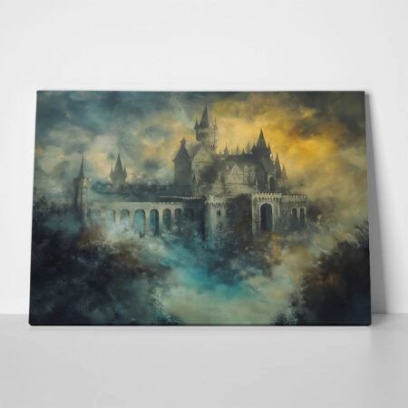 Πίνακας σε Καμβά VINTAGE AUTUMN HALLOWEEN DARK CASTLE 6 - 