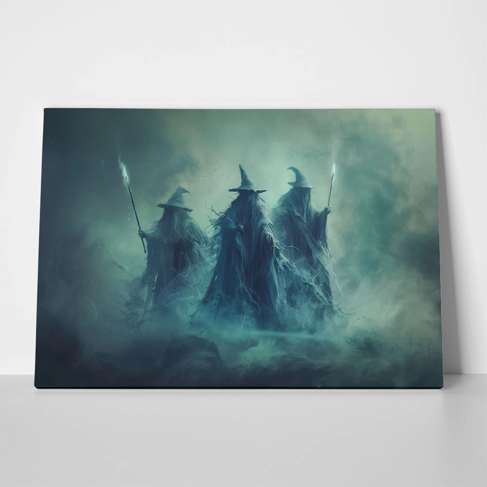 Πίνακας σε Καμβά VINTAGE AUTUMN HALLOWEEN DARK WITCHES 2