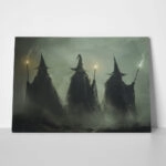 Πίνακας σε Καμβά VINTAGE AUTUMN HALLOWEEN DARK WITCHES