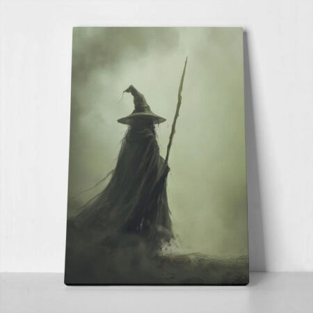 Πίνακας σε Καμβά VINTAGE AUTUMN HALLOWEEN DARK WIZARD 2 - 