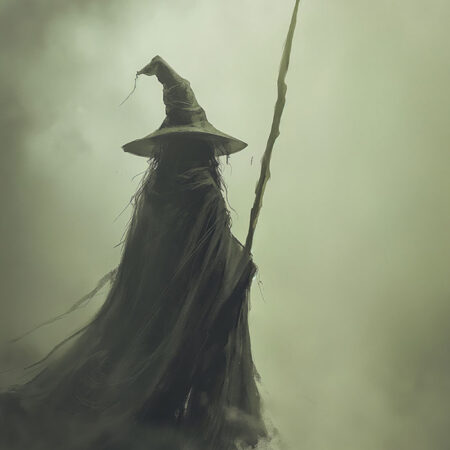 Πίνακας σε Καμβά VINTAGE AUTUMN HALLOWEEN DARK WIZARD 2 -  Sticky 5