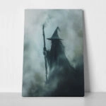 Πίνακας σε Καμβά VINTAGE AUTUMN HALLOWEEN DARK WIZARD