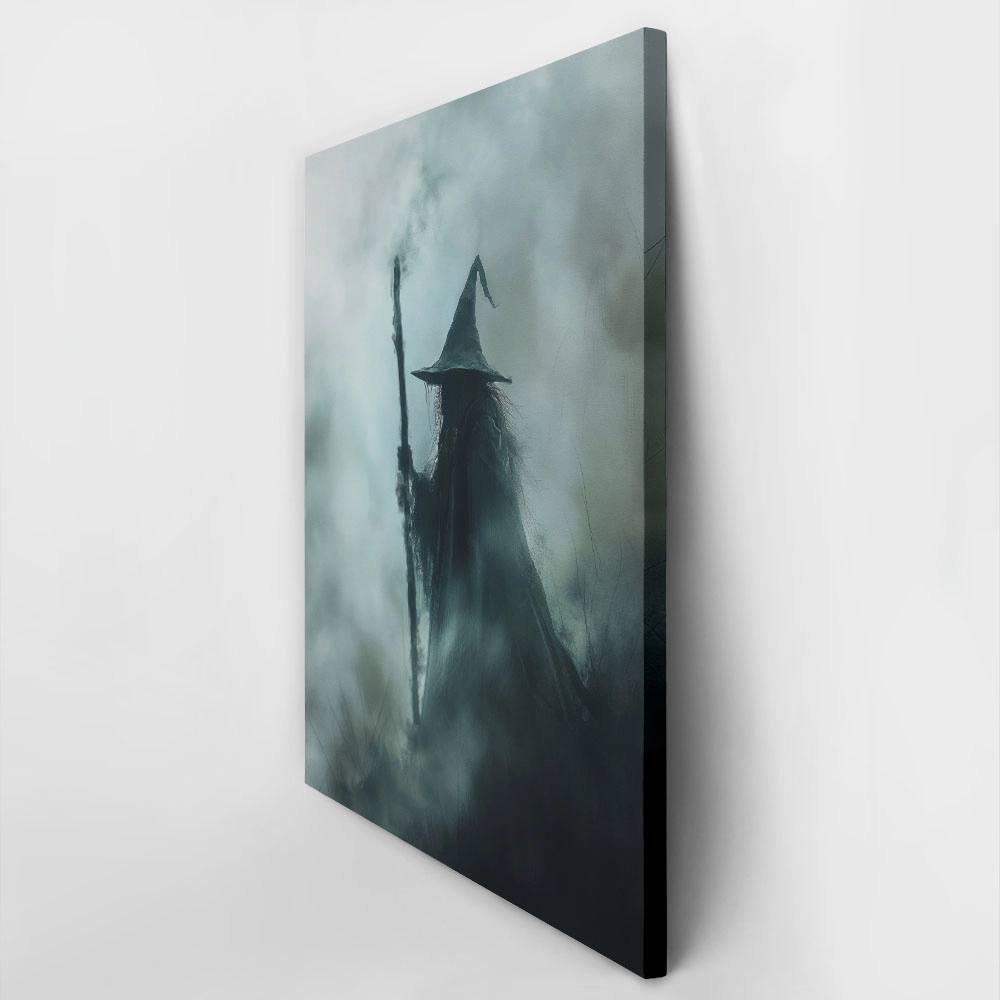 Πίνακας σε Καμβά VINTAGE AUTUMN HALLOWEEN DARK WIZARD