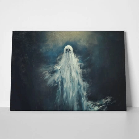 Πίνακας σε Καμβά VINTAGE AUTUMN HALLOWEEN GHOST 2 - 