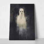 Πίνακας σε Καμβά VINTAGE AUTUMN HALLOWEEN GHOST 4