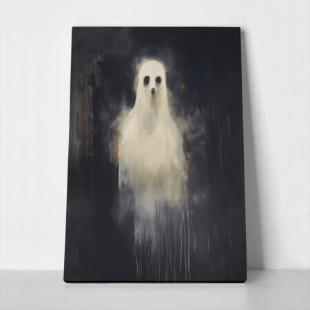 Πίνακας σε Καμβά VINTAGE AUTUMN HALLOWEEN GHOST 4 - 