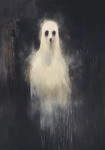 Πίνακας σε Καμβά VINTAGE AUTUMN HALLOWEEN GHOST 4