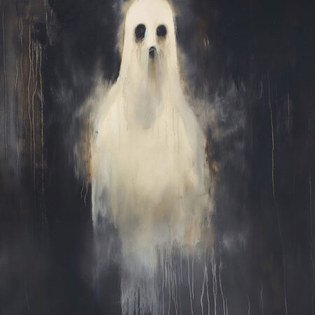 Πίνακας σε Καμβά VINTAGE AUTUMN HALLOWEEN GHOST 4 -  Sticky 5
