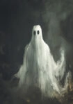 Πίνακας σε Καμβά VINTAGE AUTUMN HALLOWEEN GHOST 5