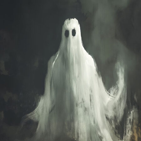 Πίνακας σε Καμβά VINTAGE AUTUMN HALLOWEEN GHOST 5 -  Sticky 5