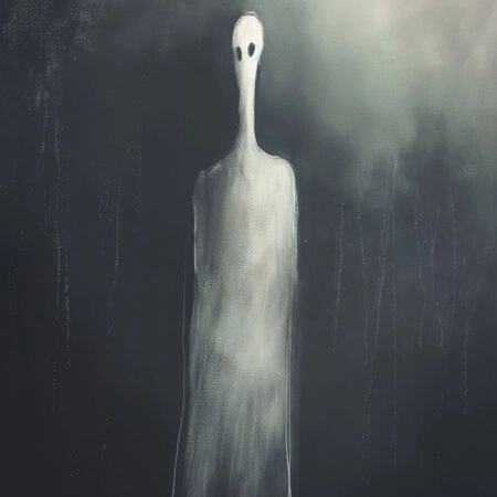 Πίνακας σε Καμβά VINTAGE AUTUMN HALLOWEEN GHOST 6 -  Sticky 5