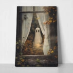 Πίνακας σε Καμβά VINTAGE AUTUMN HALLOWEEN GHOST 7