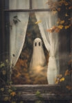 Πίνακας σε Καμβά VINTAGE AUTUMN HALLOWEEN GHOST 7