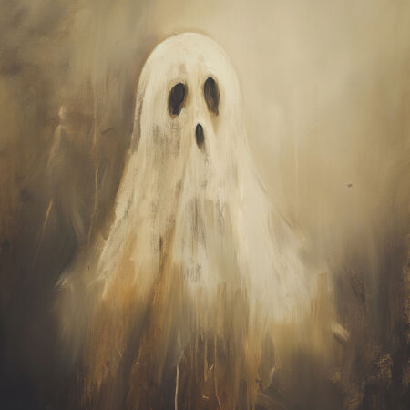 Πίνακας σε Καμβά VINTAGE AUTUMN HALLOWEEN GHOST 8 -  Sticky 5