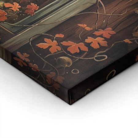 Πίνακας σε Καμβά VINTAGE AUTUMN HALLOWEEN GHOST -  Sticky 1