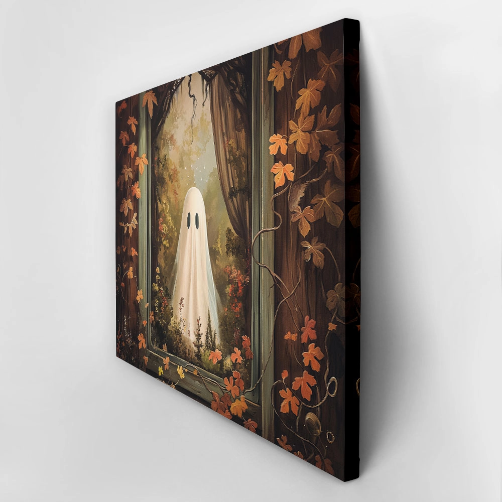 Πίνακας σε Καμβά VINTAGE AUTUMN HALLOWEEN GHOST