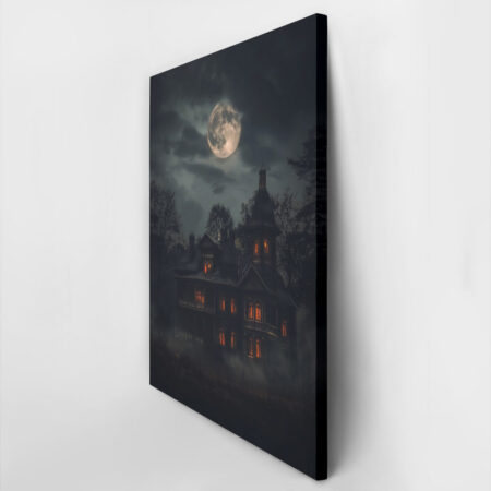 Πίνακας σε Καμβά VINTAGE AUTUMN HALLOWEEN HAUNTED HOUSE -  Sticky 2