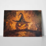 Πίνακας σε Καμβά VINTAGE AUTUMN HALLOWEEN PUMPKIN HAT 3